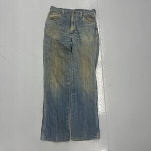 Vintage 70s Wrangler Blue Western Straight Leg Jeans 29x30